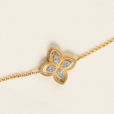 Women's Gold Bracelet | Gold Flower Bracelet | RojozeeJewelry