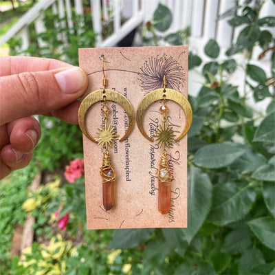 Halo Quartz Earrings | Quartz Earrings | RojozeeJewelry