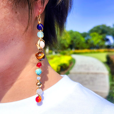 Solar System Earrings | Women's Stone Earrings | RojozeeJewelry