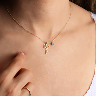 Women's Stone Pendant | Birth Stone Pendant | RojozeeJewelry